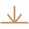 Ekena Millwork Saratoga Timber Gable Bracket, Western Red Cedar, 96"W x 60"H x 1 1/2"D x 5 1/2"F, 15/12 Pitch GBW096X60X0206SAR00SWR - alternate 1